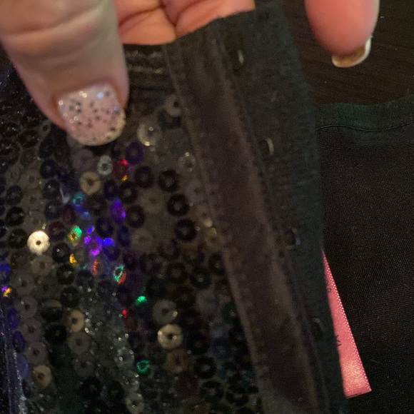 Black, sequin, corset top - Picture 7 of 9